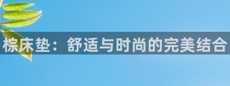 沐鸣2平台开户：棕床垫：舒适与时尚的完美结合